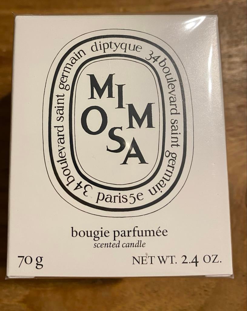 Diptyque kaars Mimosa 70 gram Nieuw, Overige materialen, Wit, Nieuw, Ophalen of Verzenden