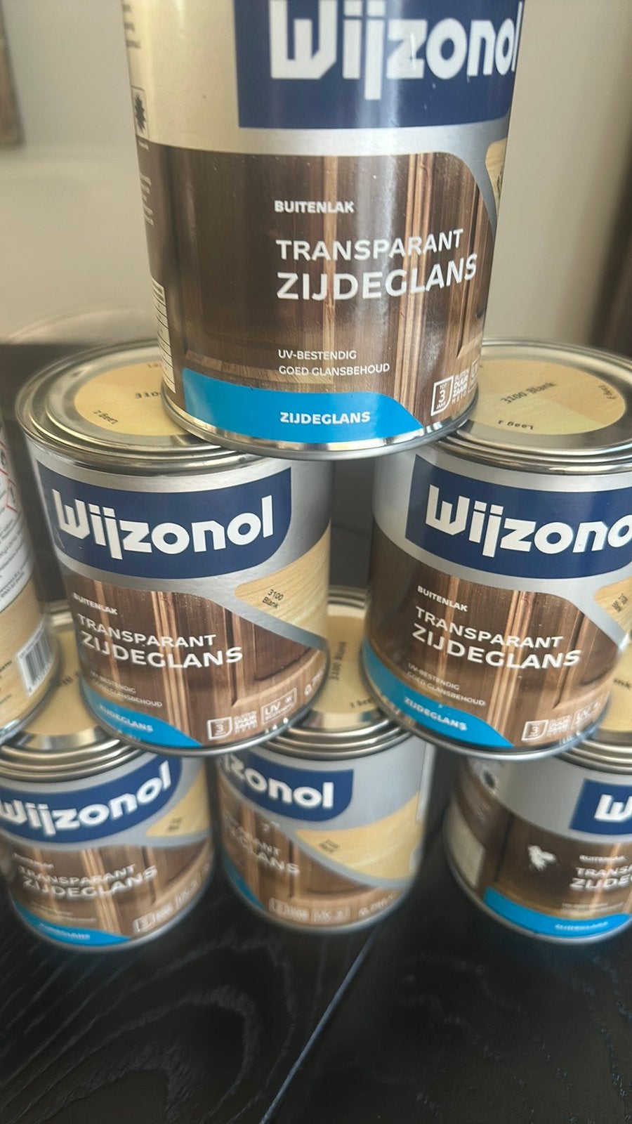 8 x Wyzonol transperant blanc zijdeglans, Ophalen of Verzenden, Nieuw, Overige kleuren, Beits