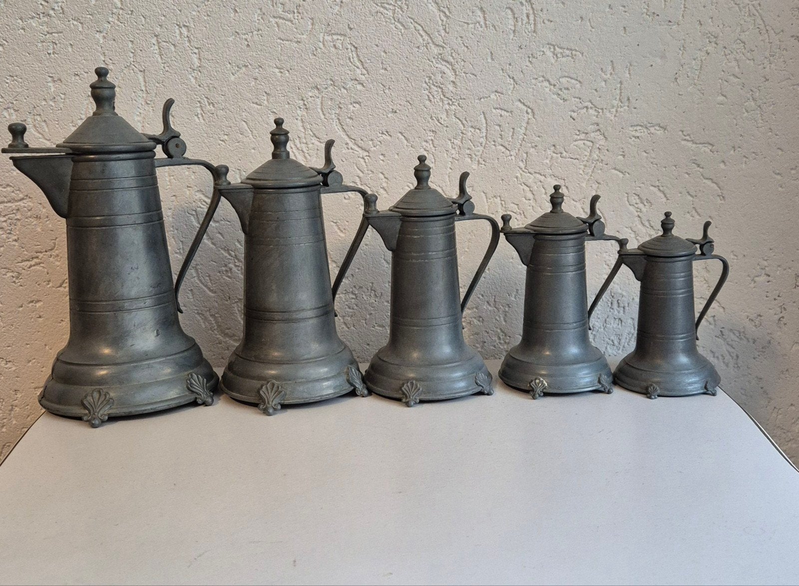 Tinnen kannen set
5 stuks, Antiek en Kunst, Antiek | Tin, Ophalen of Verzenden