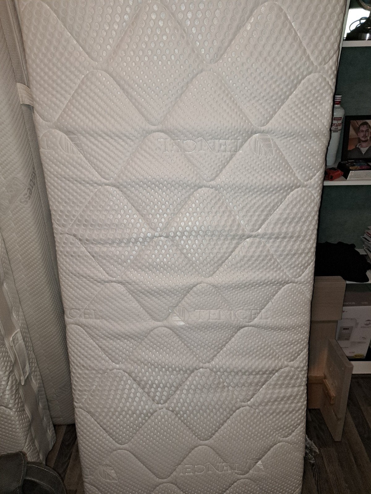 twee pocketvering matrassen 80x210, Ophalen, Gebruikt, Eenpersoons, 90 cm