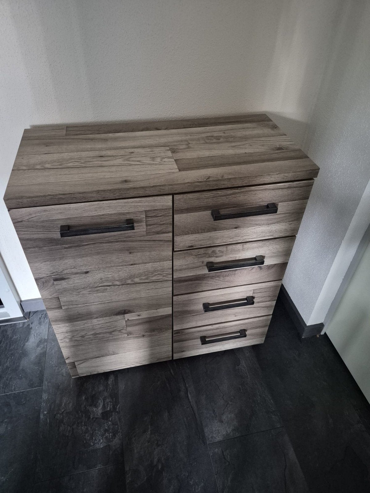Moderne ladekast met opbergvak - Houtlook, Ophalen, 100 tot 150 cm, 50 tot 100 cm, Zo goed als nieuw