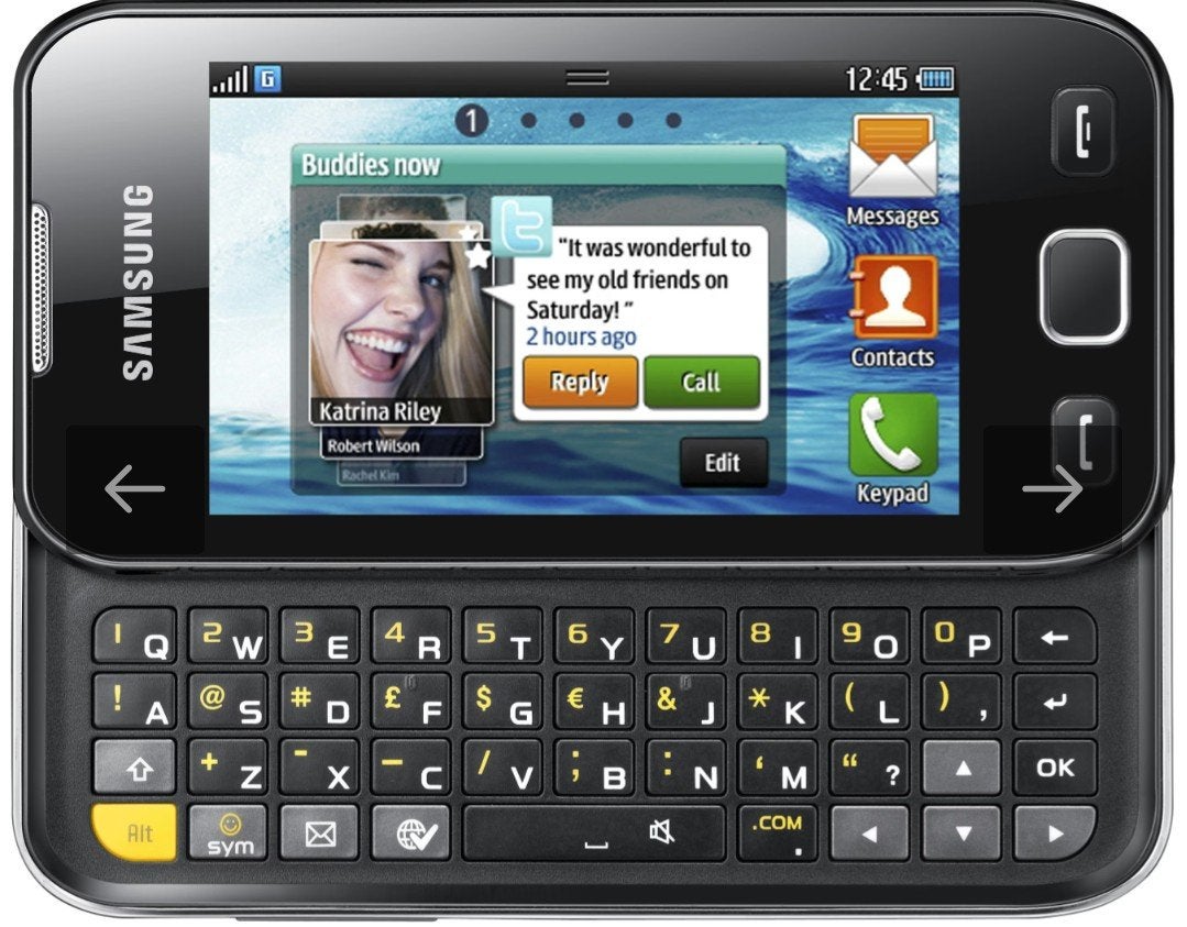 ZGAN RETRO Samsung Wave 533 met QWERTY-toetsenbord - 2010, Telecommunicatie, Mobiele telefoons | Samsung, Overige modellen, Zwart