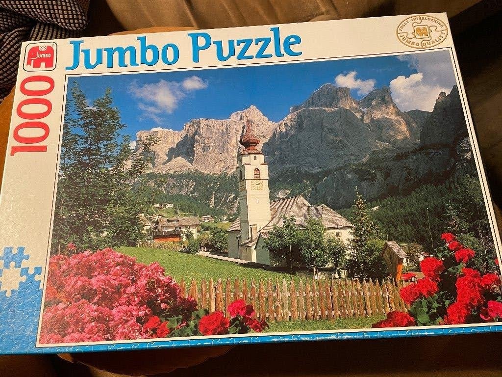 Legpuzzel jumbo 1000 stukjes Dolomieten Italie, Ophalen of Verzenden, 500 t/m 1500 stukjes, Zo goed als nieuw, Legpuzzel
