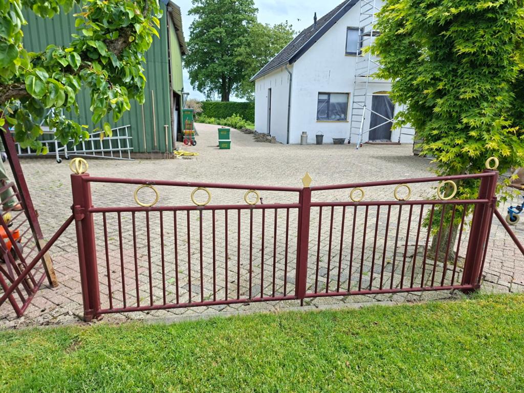 Handgesmeden boerenhek en klein hek, Ophalen of Verzenden, IJzer