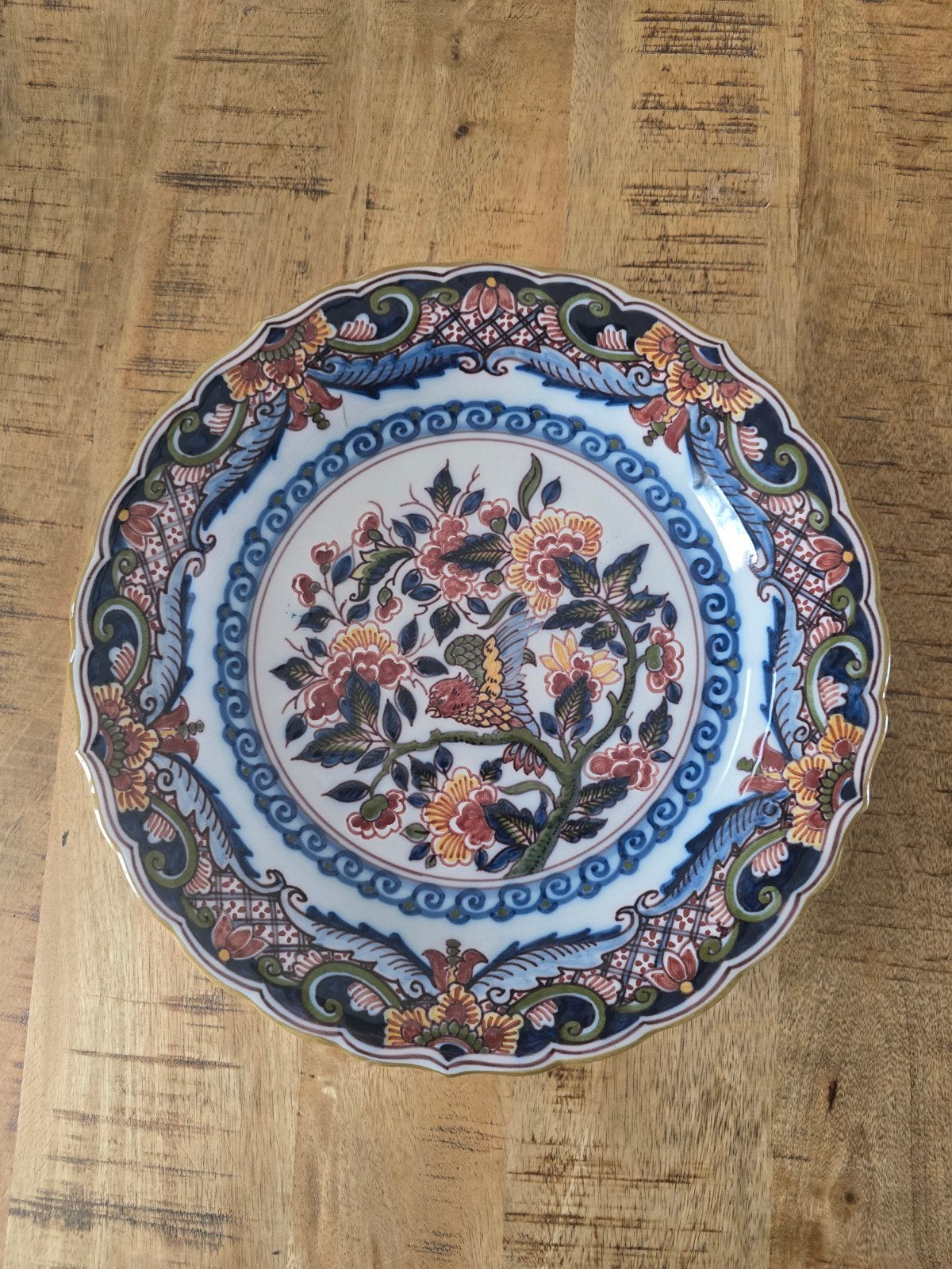 Prachtige grote Makkum schotel / wandbord (31 cm) Tichelaar, Ophalen of Verzenden