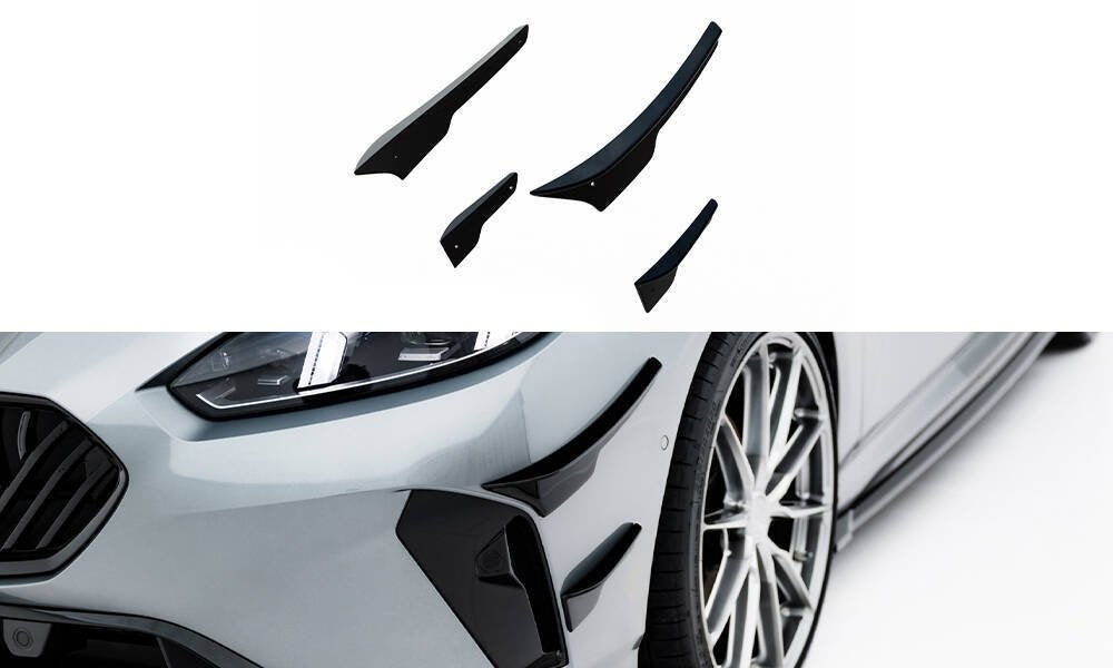 Race Voorlip sideskirt canard diffuser - BMW M135i F70 24+, Auto diversen, Tuning en Styling, Ophalen of Verzenden