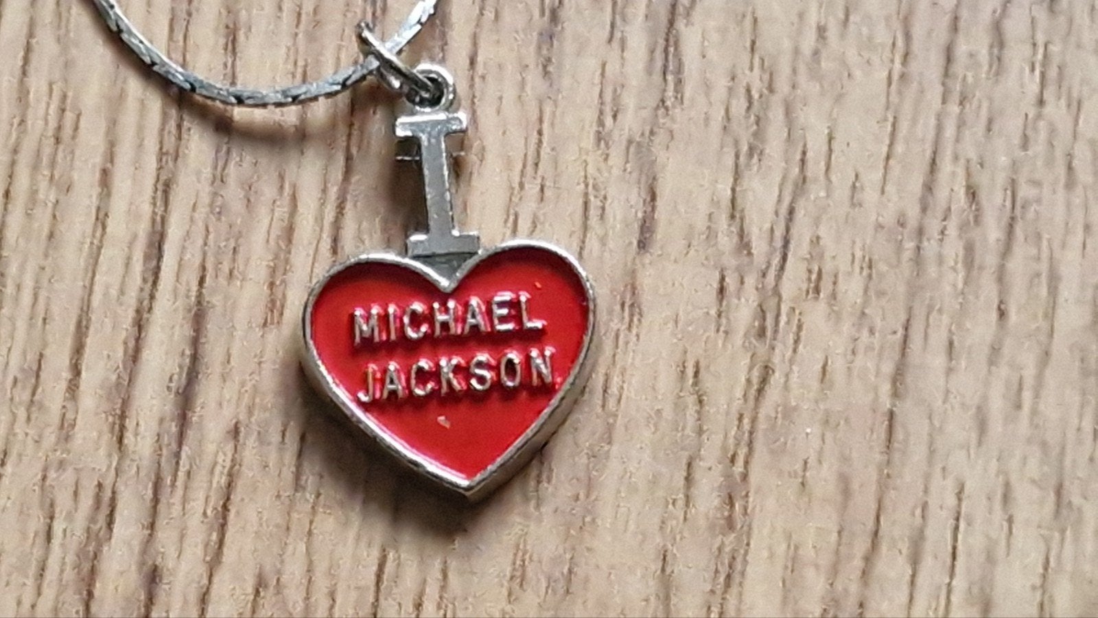 Michael Jackson I Love MJ ketting met hanger, Verzenden, Zo goed als nieuw