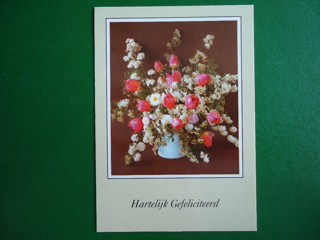 (1946) Bloemenkaart, Verzenden, 1980 tot heden, Ongelopen, Overige thema's