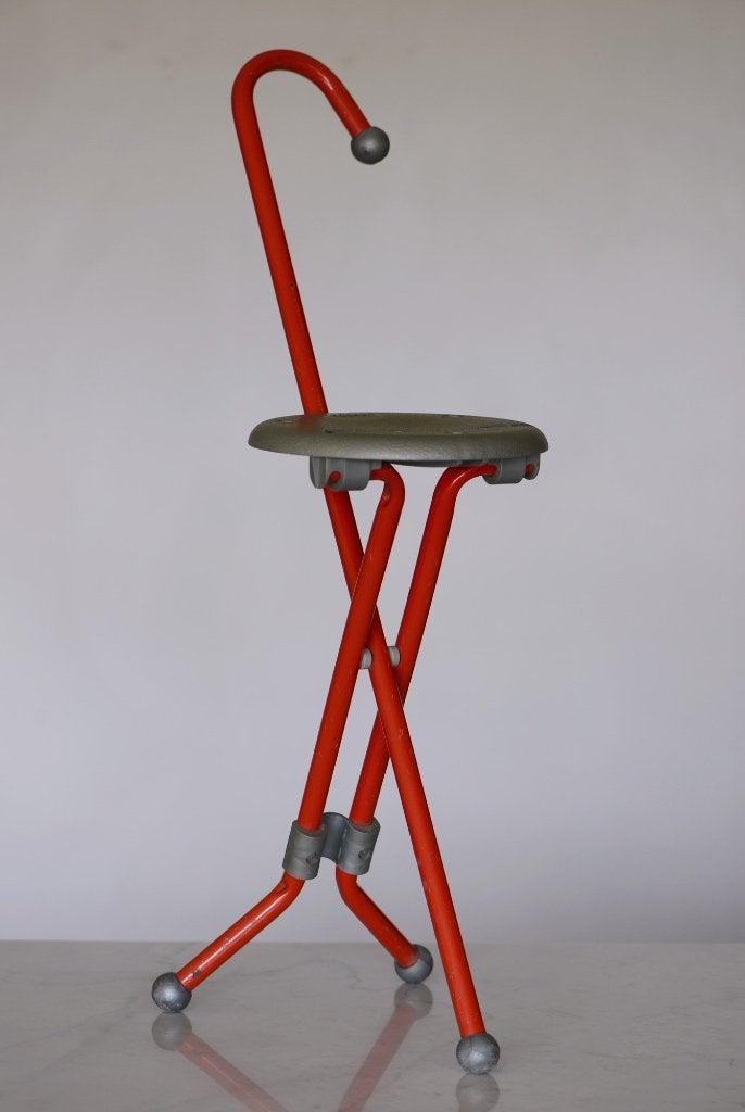 ✅ Kruk wandelstok ULISSE Italië retro ca. 1981, Ophalen of Verzenden, Gebruikt, IJzer
