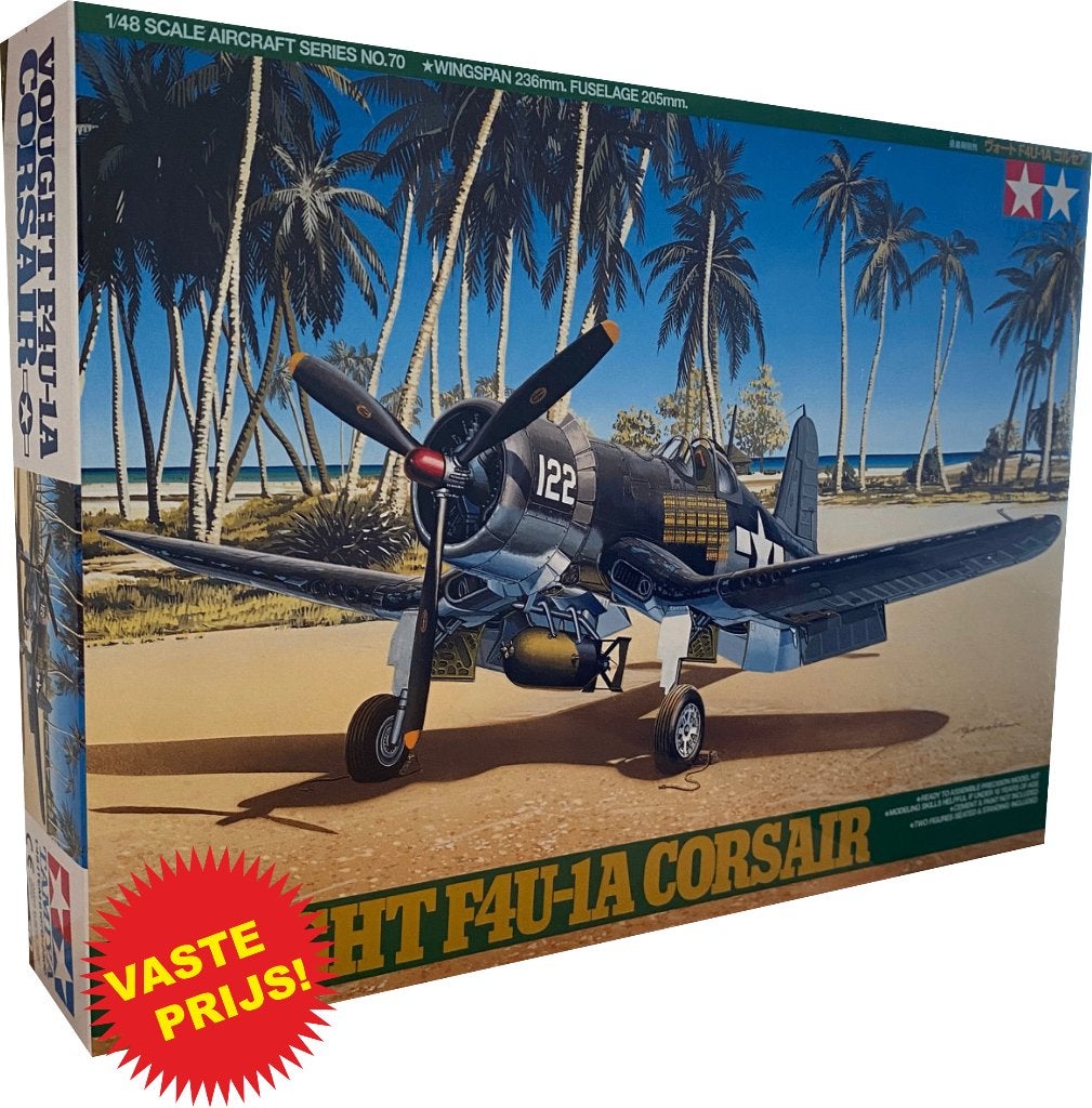 Vought F4U-1A Corsair (Tamiya 61070) 1/48, Overige merken, Nieuw, Ophalen of Verzenden, Groter dan 1:72