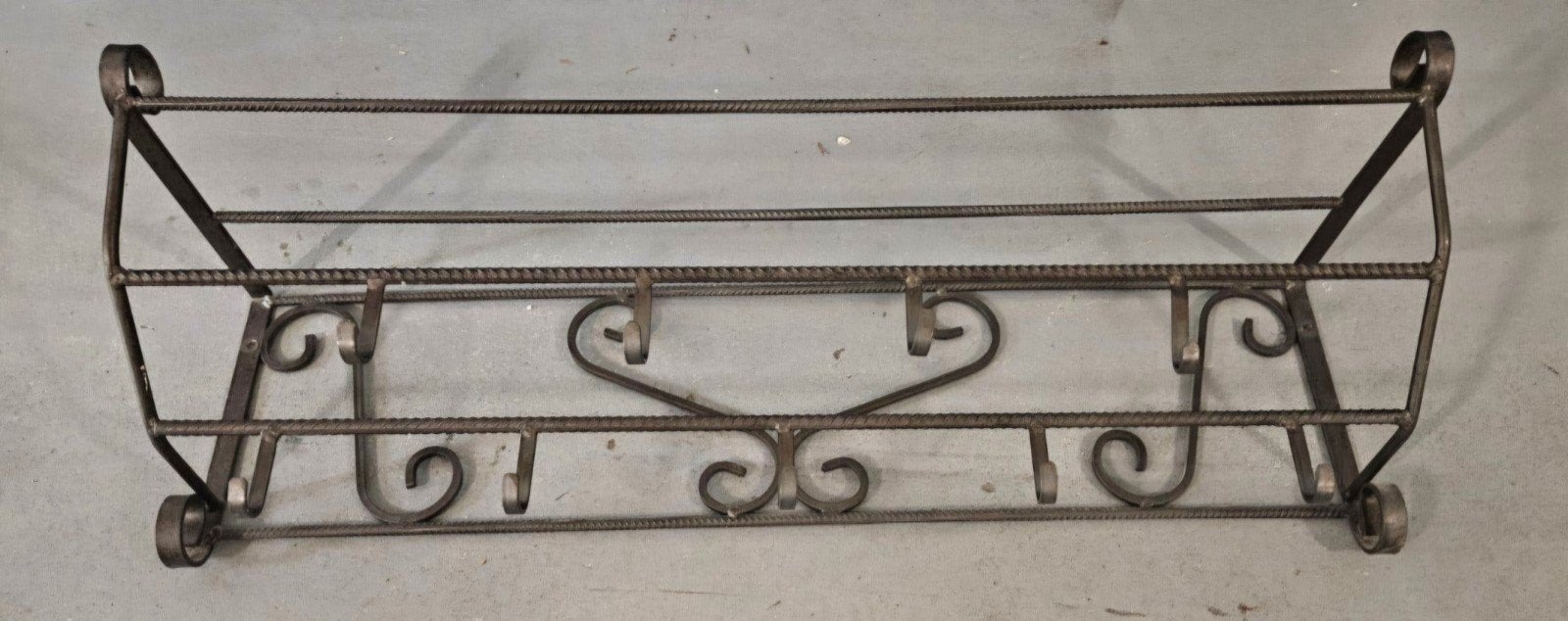 Metalen wandkapstok met hoedenplank en 6 haken, Gebruikt, Minder dan 100 cm, Metaal, Ophalen