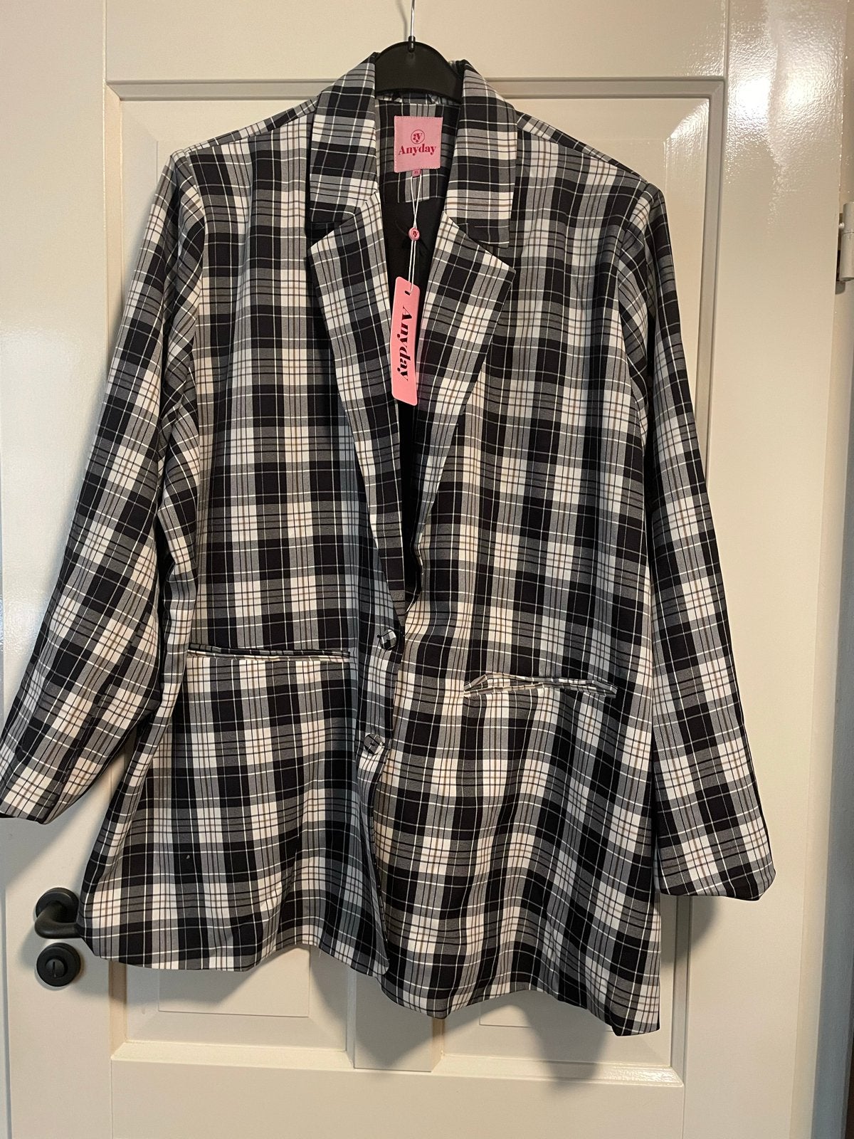 Anyday Geruite Blazer Maat 54/56 - Nieuw met kaartjes, Ophalen of Verzenden, Nieuw, Zwart, Jasje of Colbert