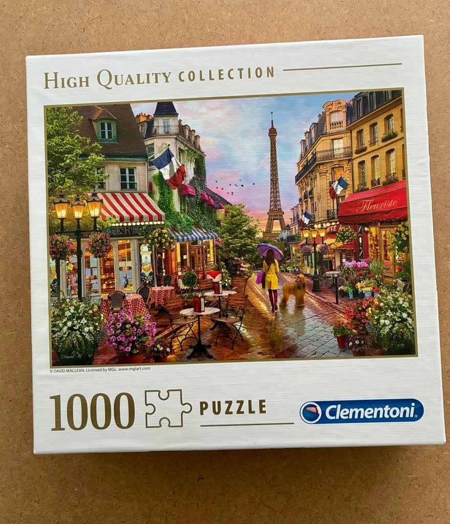 Clementoni puzzel, 1000 stukjes, Flowers in Paris, Ophalen of Verzenden, 500 t/m 1500 stukjes, Zo goed als nieuw
