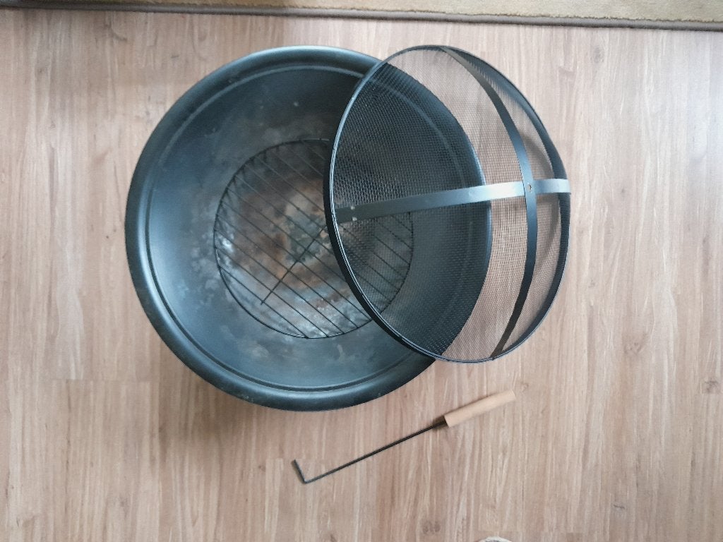 Vuurschaal Zwart ijzer, Ophalen, Gebruikt