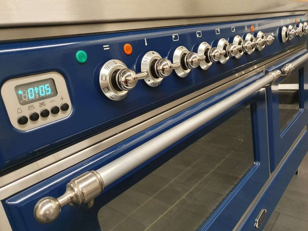 Luxe Boretti Majestic 150cm Fornuis konings blauw + afuigkap, Witgoed en Apparatuur, Fornuizen, Niet ingevuld, 60 cm of meer, Niet ingevuld