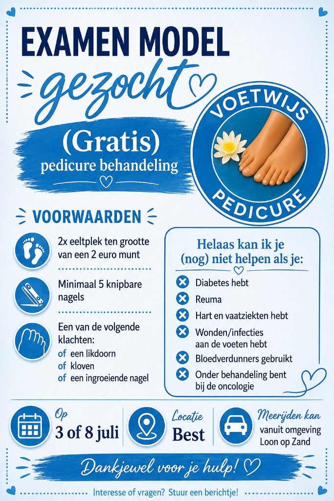 Pedicure model gezocht!, Variabele uren, Overige niveaus, Starter, Overige vormen