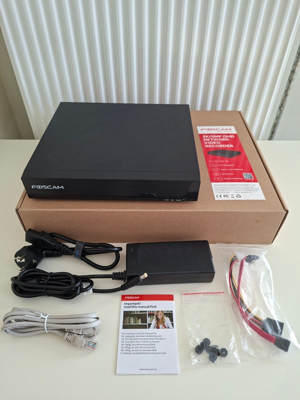 Foscam NVR QHD 8-kanaals recorder (FN9108HE), Ophalen of Verzenden, Zo goed als nieuw