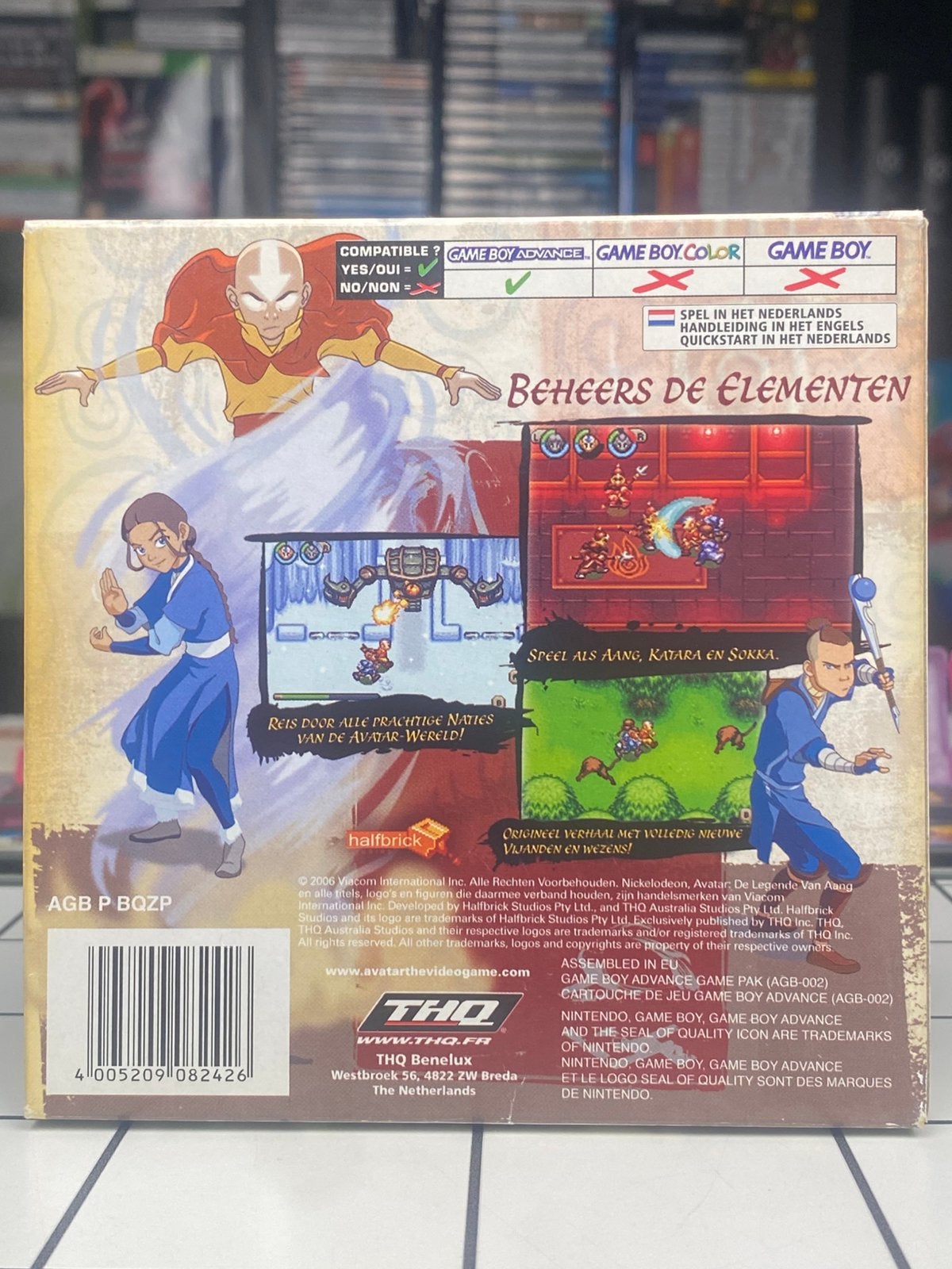 Avatar The Legend of Aang - Nintendo Game Boy Advance CIB, Avontuur en Actie, THQ, 1 speler, Ophalen of Verzenden