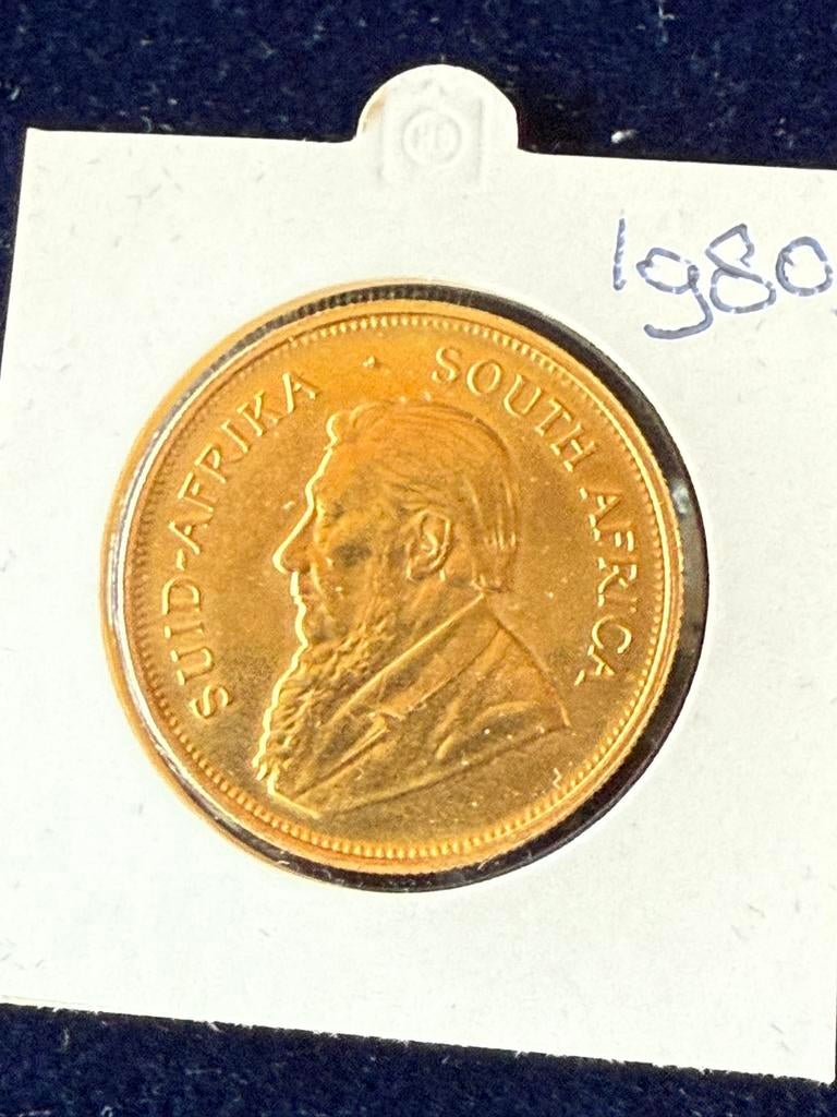 Krugerrand  1980, Ophalen of Verzenden, Overige landen, Losse munt, Goud