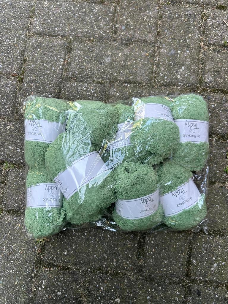 Go Handmade Teddy Garen - Groen (10 bollen), Ophalen of Verzenden, Nieuw, Breien of Haken, Wol of Garen