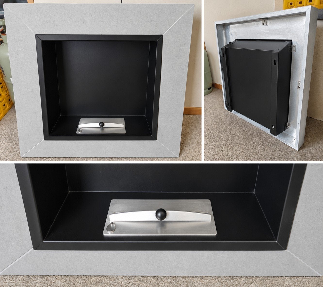 Inbouw bio ethanol met Betonnen Look Frame, Ophalen of Verzenden, Gebruikt, Inbouwhaard