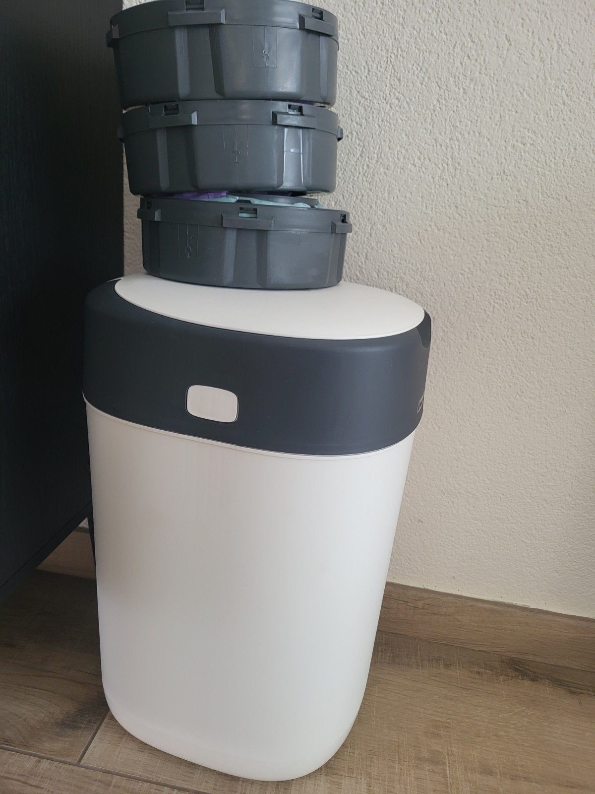 Tommee Tippee luieremmer met 3 cassettes en 4 navulzakken, Ophalen, Gebruikt