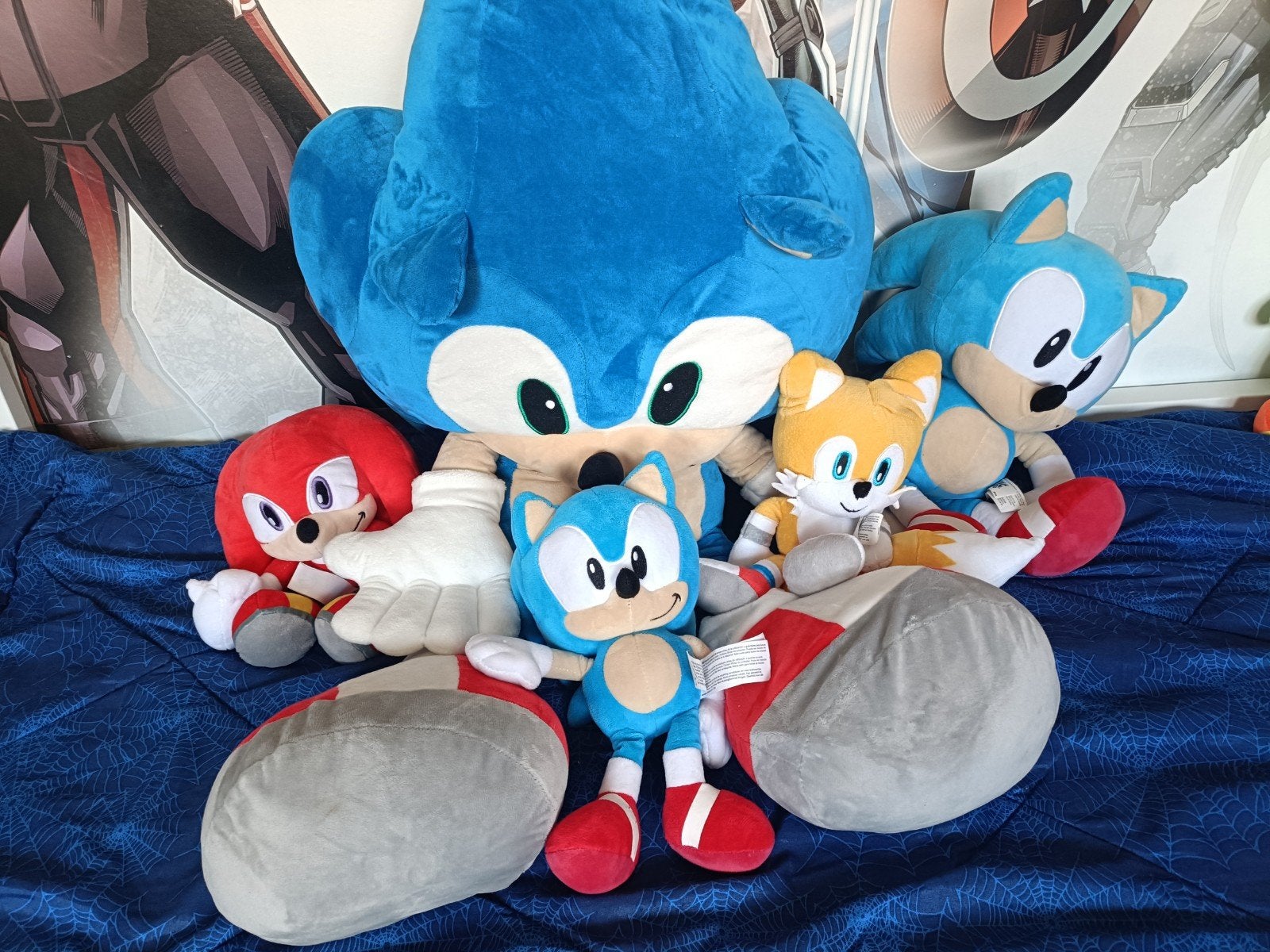 Prachtige Sonic knuffel set - inclusief grote Sonic, Overige merken, Overige karakters, Overige typen, Ophalen of Verzenden