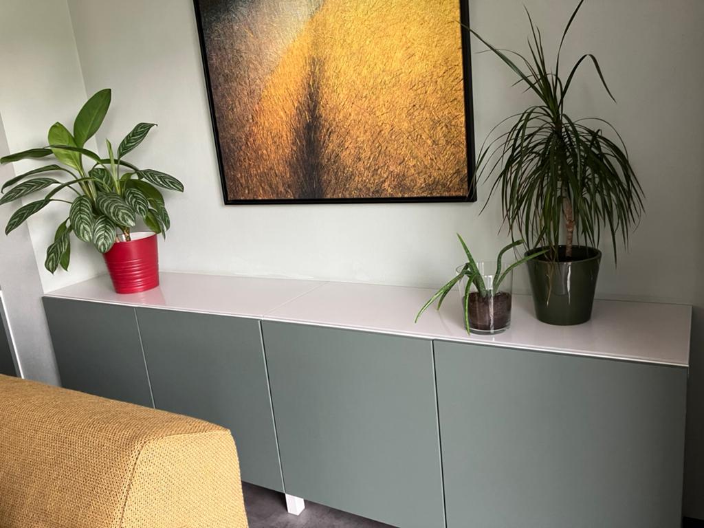 Besta bovenplaat glas/ wit 120x 40 cm 4x. 180x 40 cm 1x, Ophalen, 100 tot 150 cm, IKEA, 25 tot 50 cm