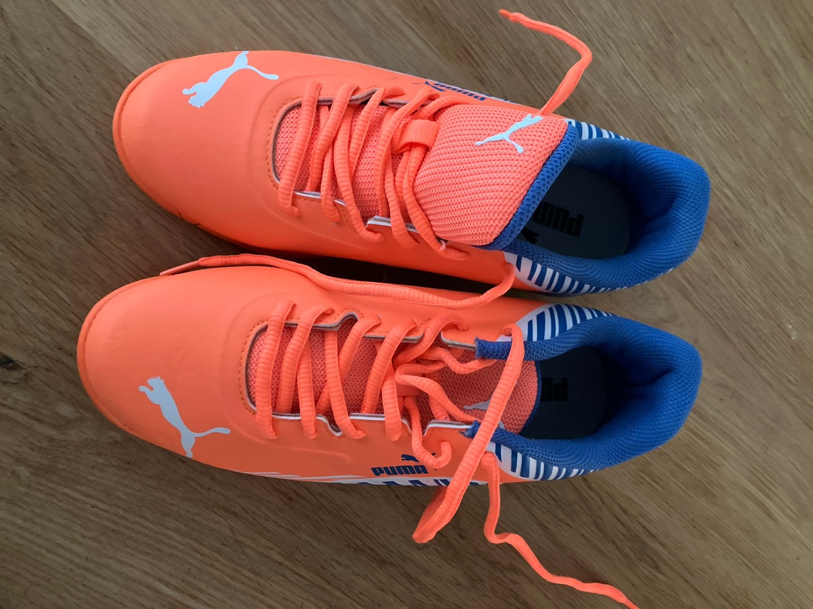 Puma hockeyschoenen maat 37- Oranje/Blauw, Ophalen of Verzenden, Zo goed als nieuw, Jongen of Meisje, Sportschoenen