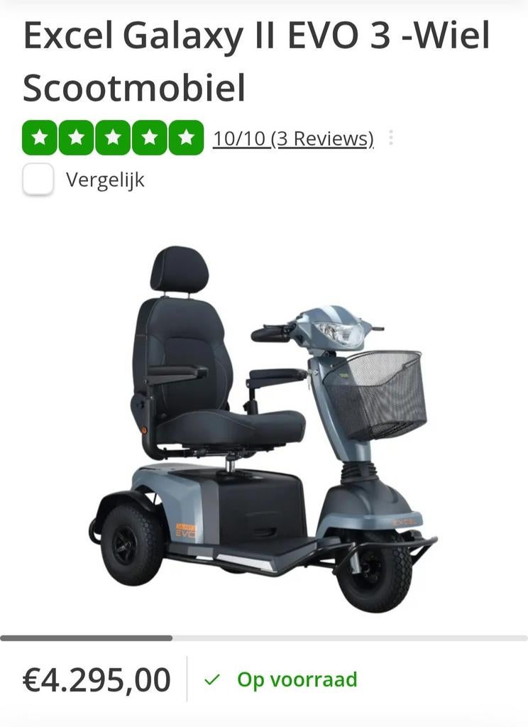 Scootmobiel met 2 nieuwe accu's, Diversen, Brommobielen en Scootmobielen, Overige merken, Ophalen of Verzenden, Zo goed als nieuw