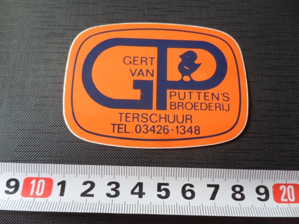 sticker Terschuur GERT VAN PUTTEN'S Broederij 03426-1348, Ophalen of Verzenden, Zo goed als nieuw