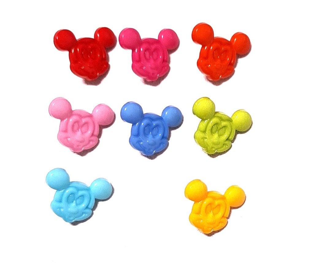 Mickey Mouse Knopen (Heel Gezicht) - 2x1.5 cm - NIEUW, Onbekend, Nieuw, Ophalen of Verzenden, Onbekend