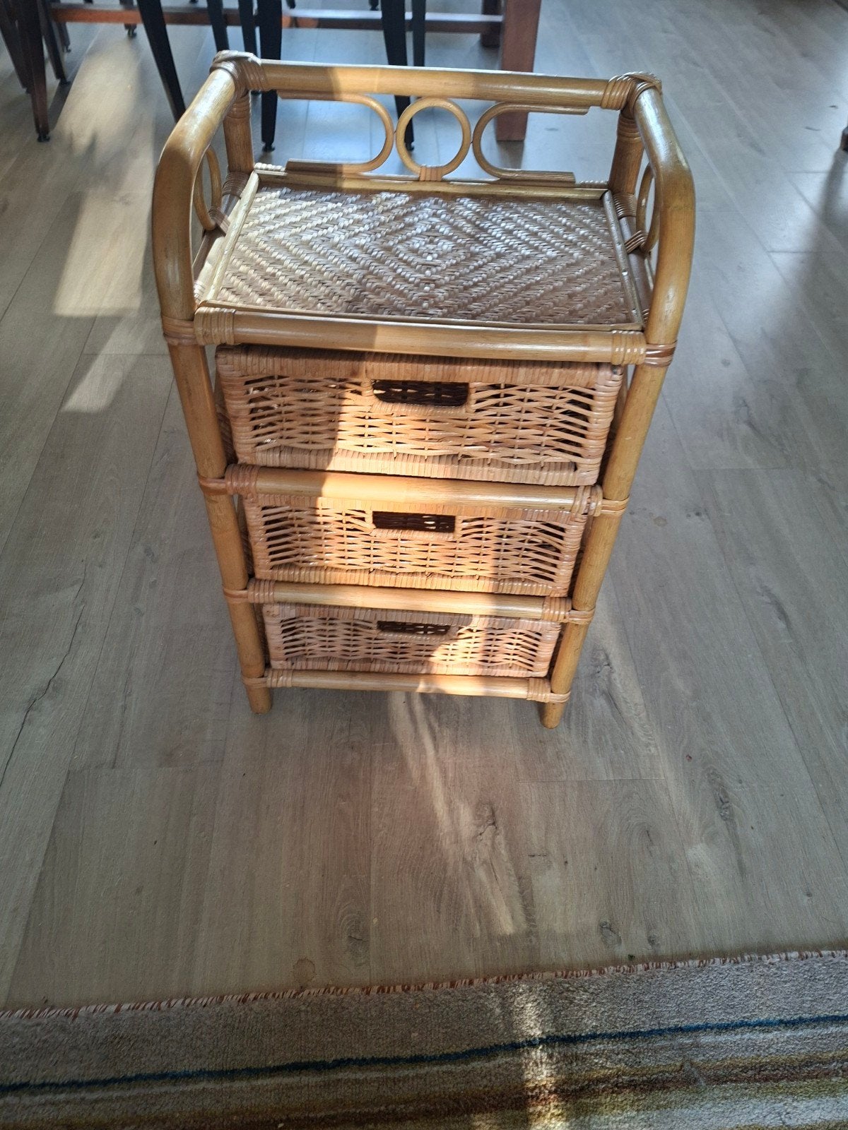 Rotan ladekastje met 3 manden, Ophalen of Verzenden
