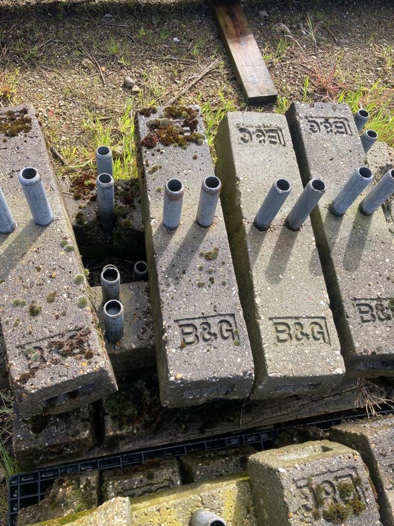 Voeten voor b&b bouwhekken, Doe-het-zelf en Verbouw, Overige Doe-het-zelf en Verbouw, Ophalen, Gebruikt