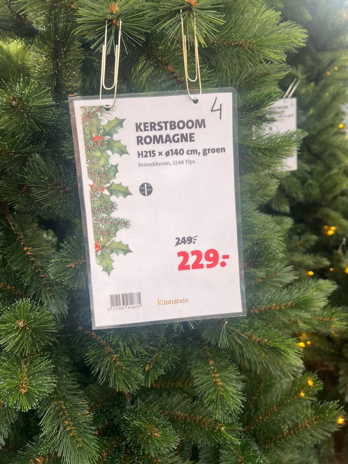 Kerstboom Romagne 215cm intratuin, Ophalen, Gebruikt