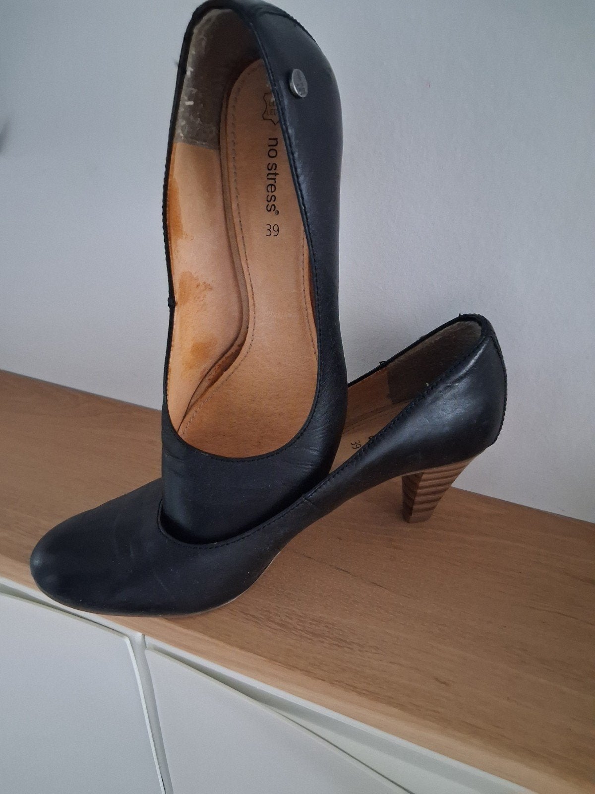 Leren pumps maat 39. zie omschrijving, Kleding | Dames, Pumps, Zwart, Ophalen of Verzenden, Zo goed als nieuw