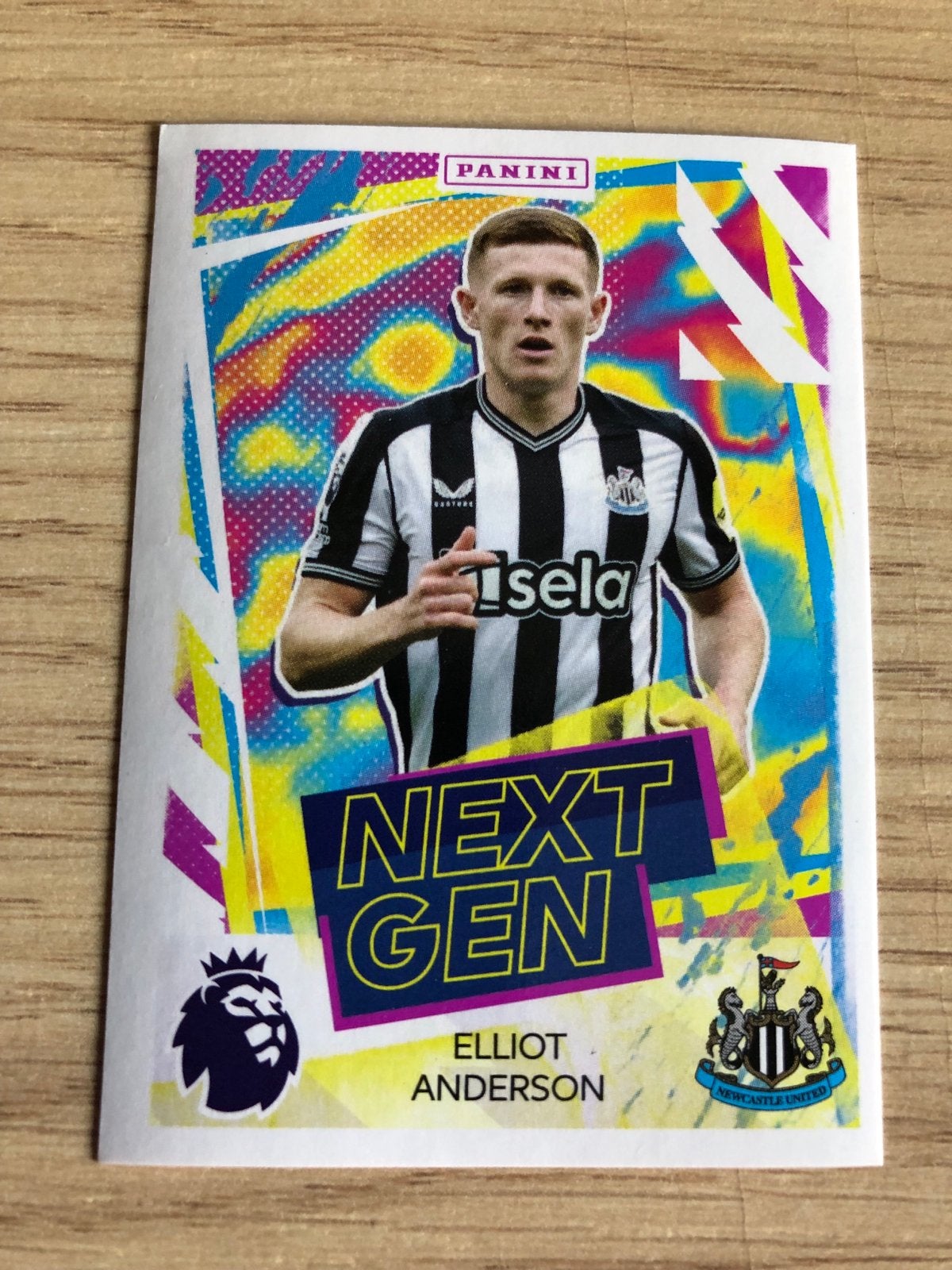 Panini Premier League Next Gen Elliot Anderson ROOKIE, Ophalen of Verzenden, Zo goed als nieuw, Buitenlandse clubs, Spelerskaart