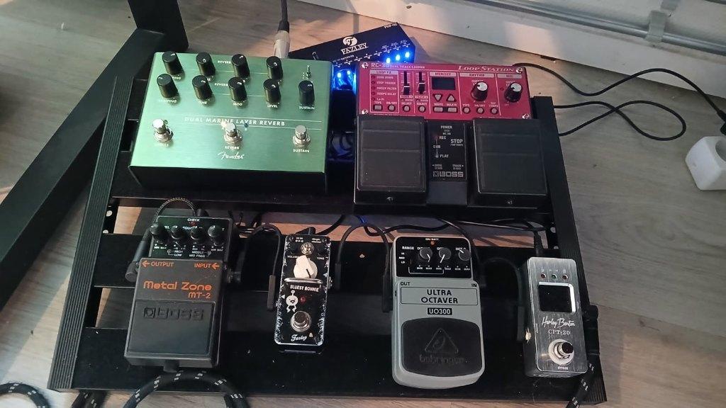 Compleet gitaar pedalboard incl. Fender Reverb, Boss Looper, Ophalen of Verzenden, Zo goed als nieuw, Distortion, Overdrive of Fuzz