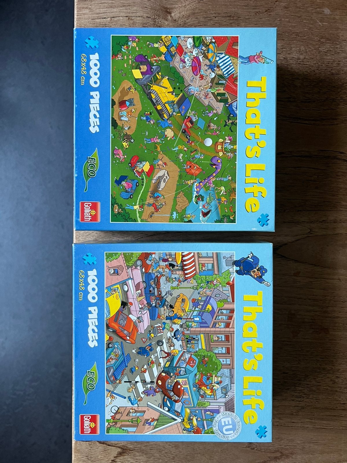 2 That’s Life puzzels, 1000 stukjes, Ophalen, 500 t/m 1500 stukjes, Zo goed als nieuw, Legpuzzel
