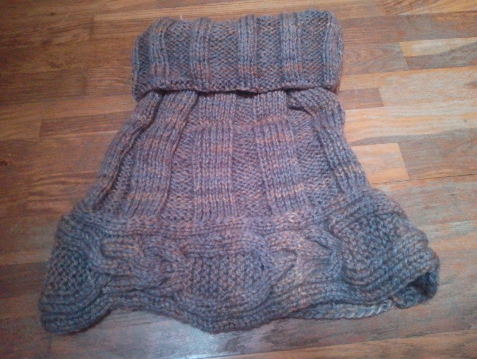 Gebreide poncho met col, Maat 38/40 (M), Ophalen of Verzenden, Grijs, Onbekend
