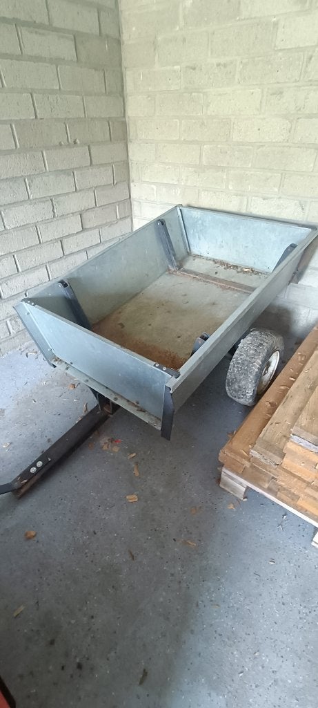 Zitmaaier aanhangwagen, Ophalen, Gebruikt