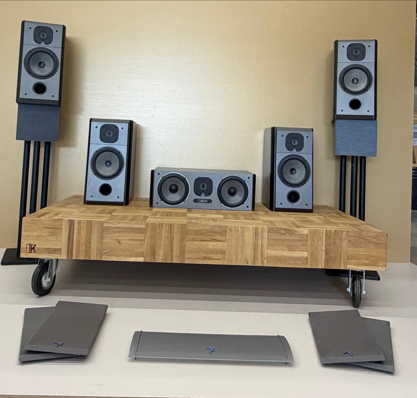 JM Lab Electra 906 speakerset met center en standaarden, Audio, Tv en Foto, Luidsprekers, Gebruikt, Speakerset, Geschikt voor surround/home cinema