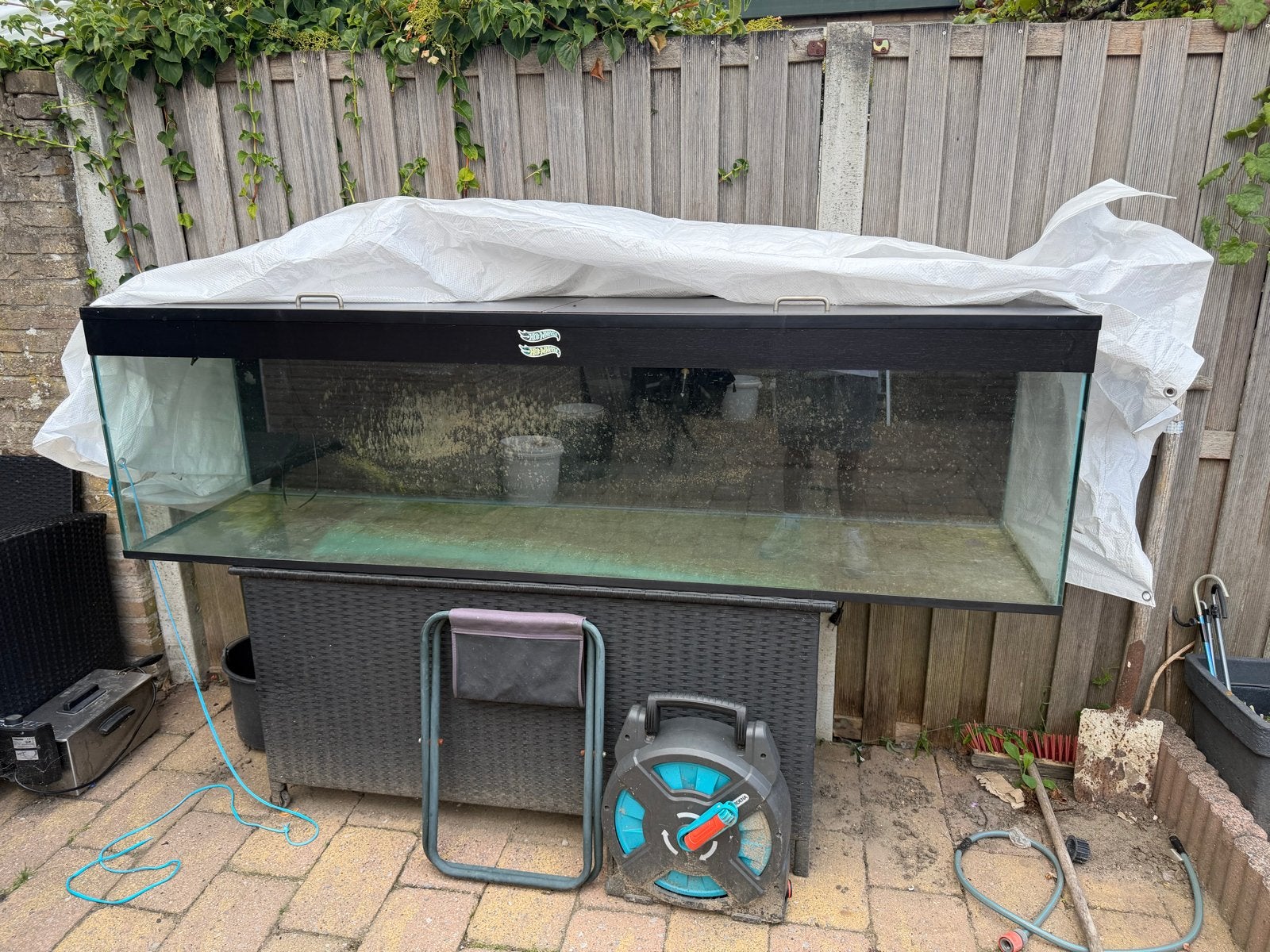 Leeg aquarium 200x50x50 cm t.e.a.b., Ophalen, Gebruikt, Leeg aquarium