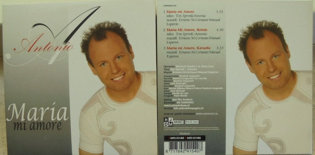 ANTONIO Maria di Amore  NIEUWE CD-Single 8717642415407, Ophalen of Verzenden, Nieuw in verpakking, Levenslied of Smartlap