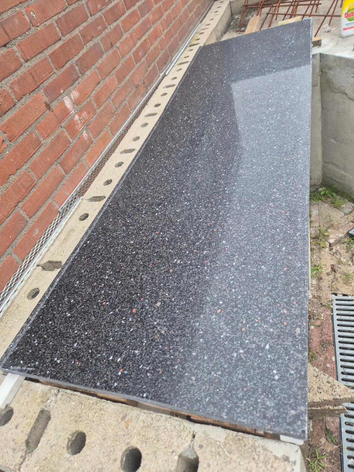 Granieten aanrechtblad, Ophalen