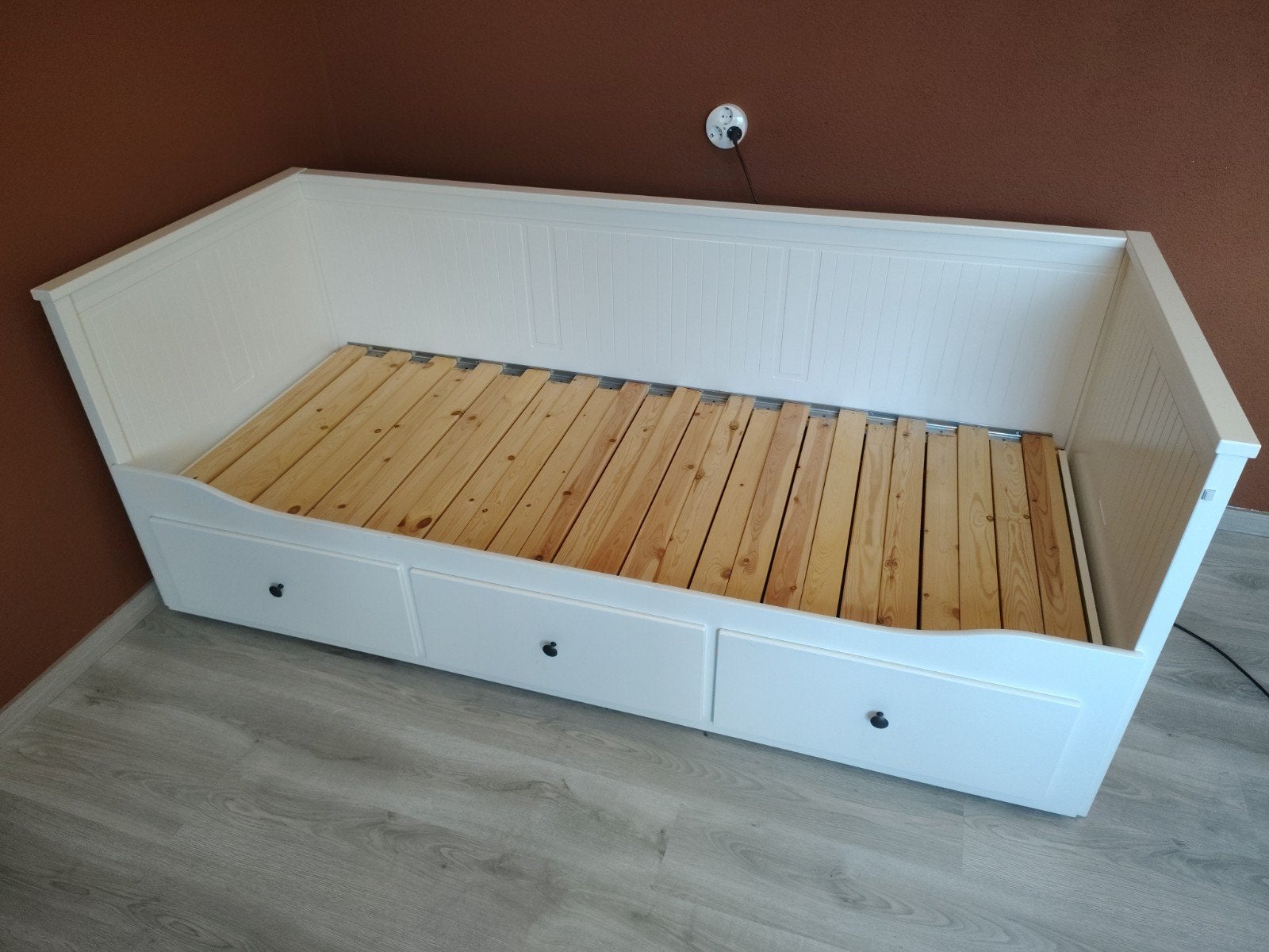 IKEA Hemnes Bedbank met 3 lades - Wit, uitschuifbaar, Ophalen