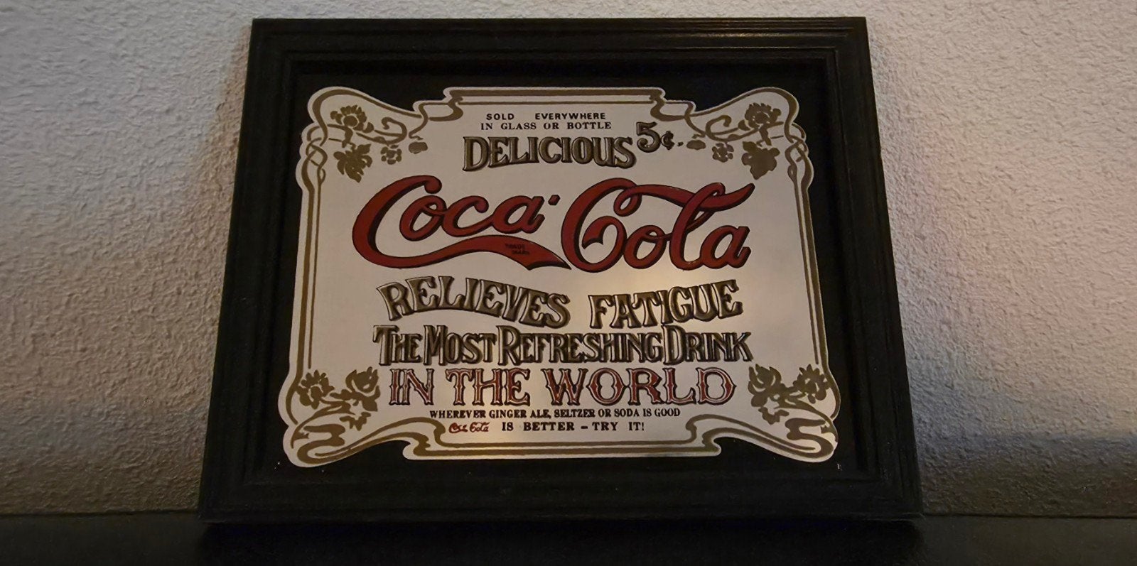Vintage Coca-Cola spiegeltje, Verzamelen, Ophalen of Verzenden, Gebruikt, Gebruiksvoorwerp