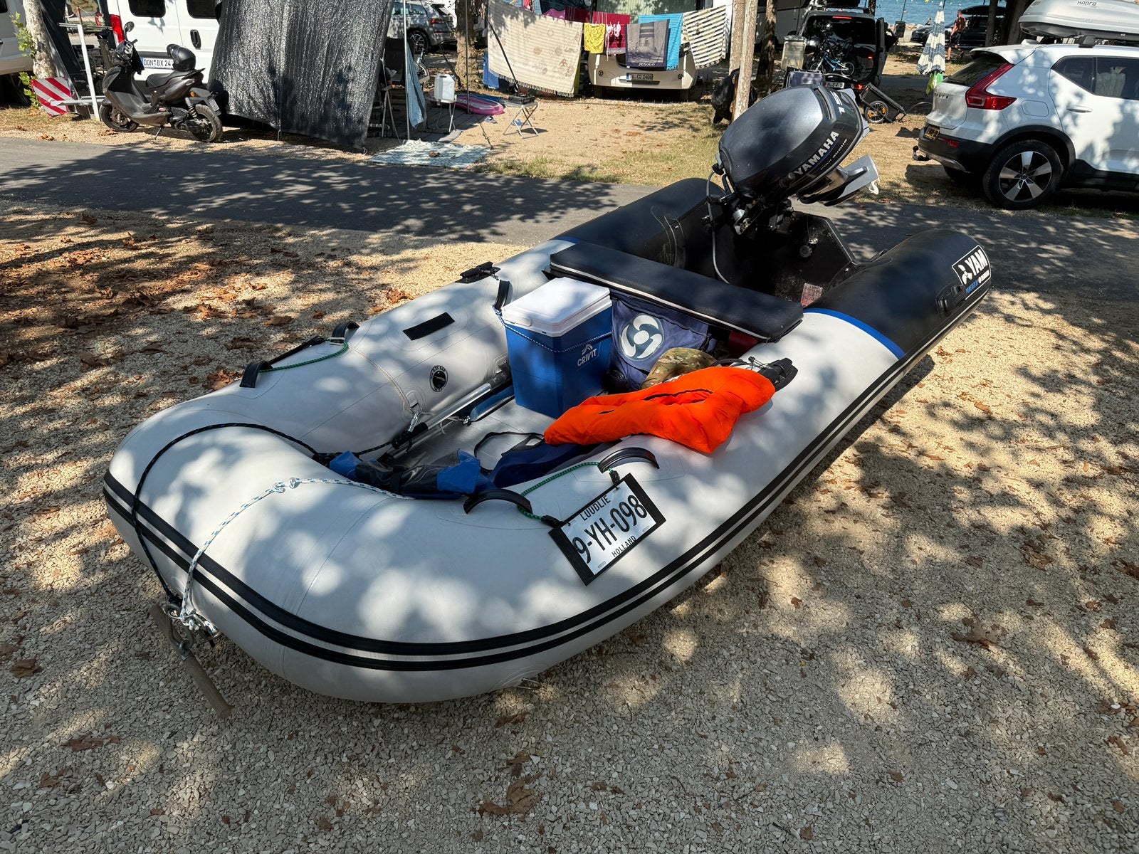 YAM 3.40 S INCLUSIEF BUITENBOORDMOTOR YAMAHA 15 PK, Watersport en Boten, Aluminium, Yam, Zo goed als nieuw, Ophalen