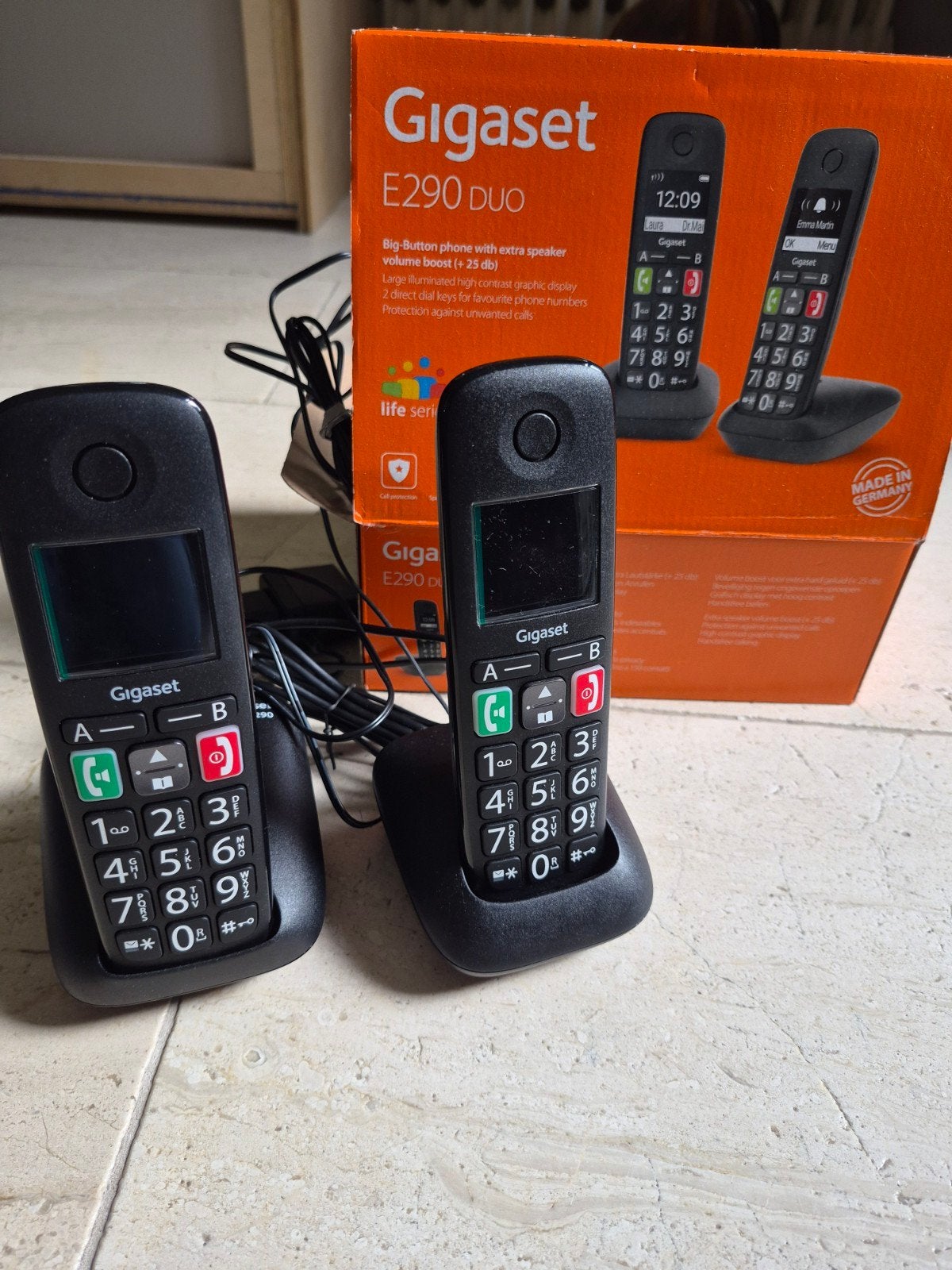 Gigaset E290 DUO draadloze telefoons - Zo goed als nieuw, Telecommunicatie, Vaste telefoons | Handsets en Draadloos, Ophalen of Verzenden