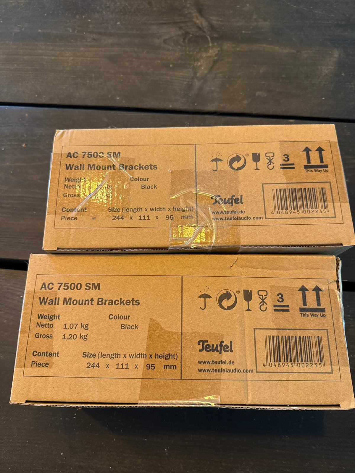 Teufel AC 7500 SM Muurbeugels voor Speakers - Zwart, Ophalen of Verzenden, Nieuw, Overige typen